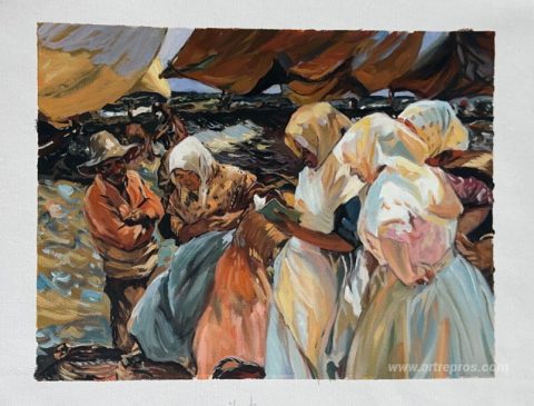 This painting, hand-painted by our artists