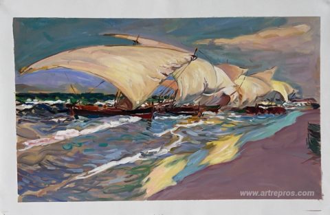 This painting, hand-painted by our artists