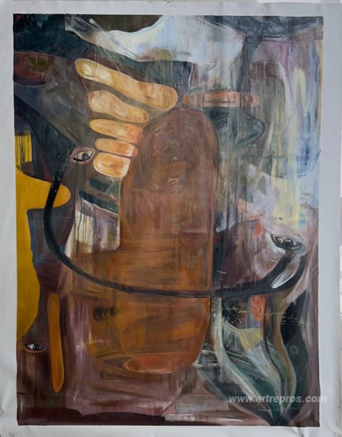 This painting, hand-painted by our artists