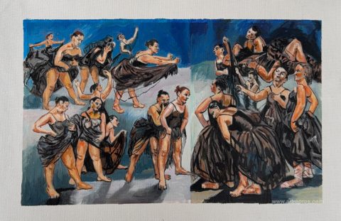 This painting, hand-painted by our artists