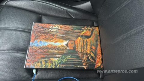 This painting, hand-painted by our artists