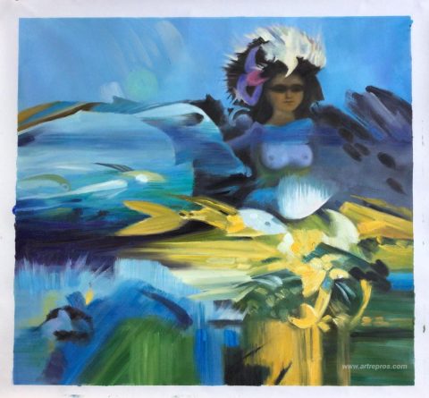 This painting, hand-painted by our artists