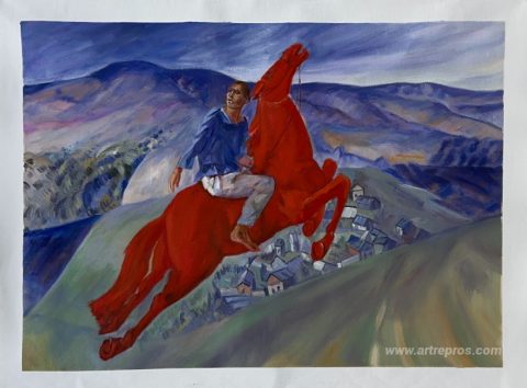 This painting, hand-painted by our artists