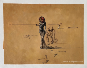 Woman with Flower Head