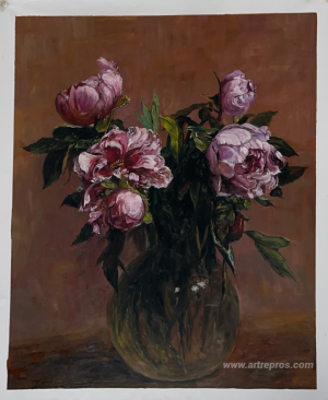 Vase of Peonies