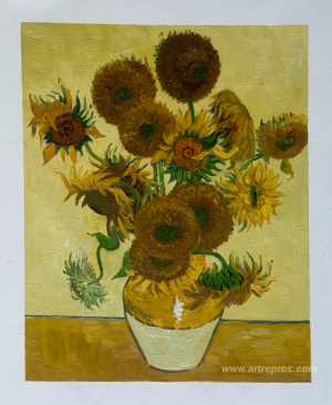 Still Life - Vase with Fifteen Sunflowers