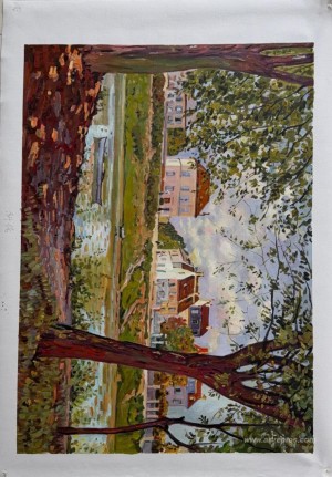 Village on the banks of the Seine