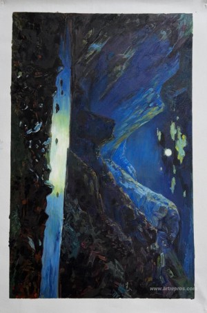 Daryal pass. Moonlight Night