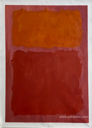 Untitled (Red and Orange on Salmon)