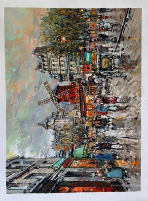 The Moulin Rouge Place Blanche in Montmartre