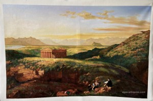 The Temple of Segesta with the Artist Sketching