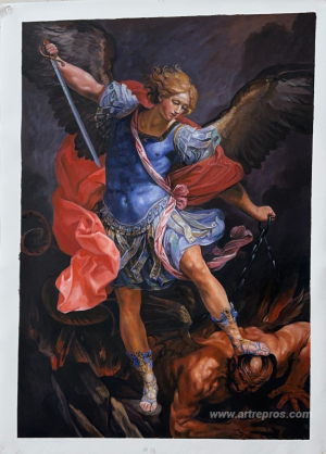 The Archangel Michael defeating Satan