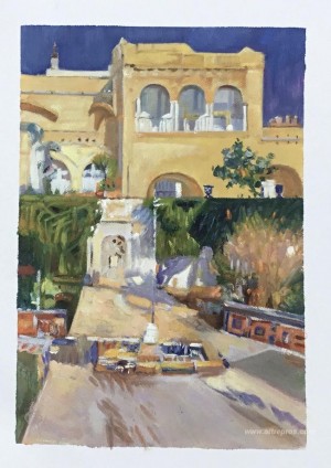 Afternoon sun at the Alcázar of Seville