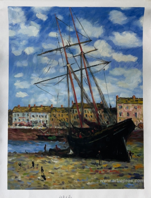 Boat at Low Tide at Fecamp