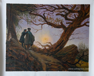 Two Men Contemplating the Moon