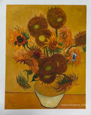 Still Life - Vase with Fifteen Sunflowers