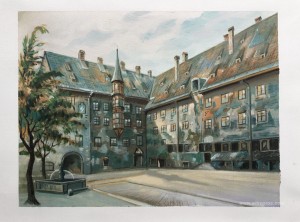 The Courtyard of the Old Residency in Munich