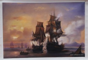 Capturing of Swedish 44 gun frigate Venus by Russian 22 gun cutt