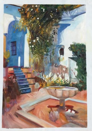 Fountain at the Alcazin Sevilla