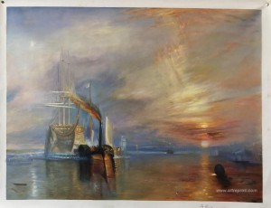 The Fighting Temeraire tugged to her last berth to be broken up
