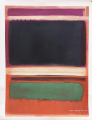 No.3/No.13 (Magenta, Black, Green on Orange)