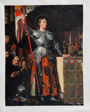 Joan of Arc on Corronation of Charles VII in the Cathedral of Re