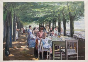 The Terrace at the Restaurant Jacob in Nienstedten on the Elbe