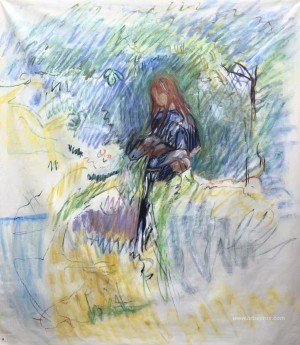 Young Woman Holding a Dog in Her Arms