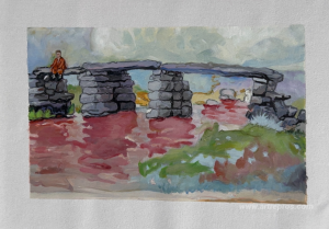 Self-portrait on a Stone Bridge (attributed to Hitler)