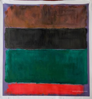 Untitled (Red-Brown, Black, Green, Red)