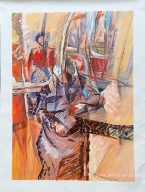 Interior with Two Female Figures 