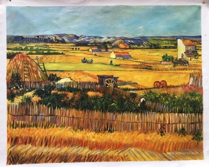 Harvest at La Crau, with Montmajour in the Background