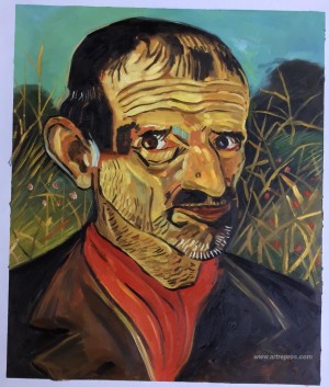 Self-Portrait with red scarf