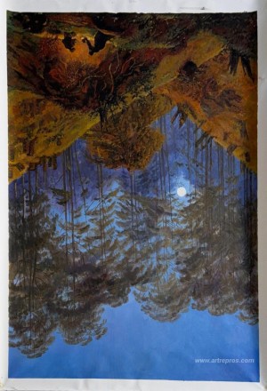 Inside the Forest under the moonlight