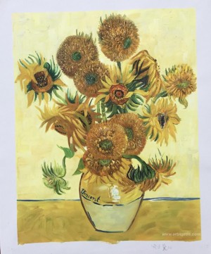 Still Life - Vase with Fifteen Sunflowers