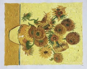 Still Life - Vase with Fifteen Sunflowers