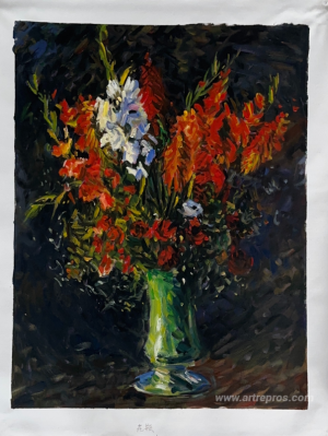 Vase of Gladiolas